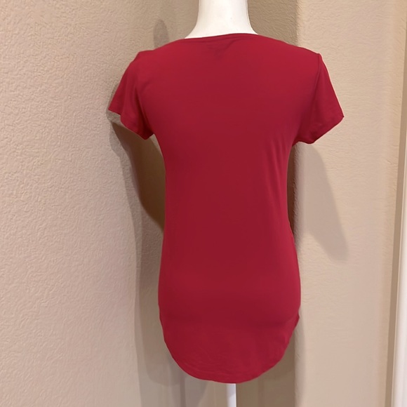 Lucky Brand Dark Pink Embroidered Short Sleeve Shirt - Picture 12 of 16